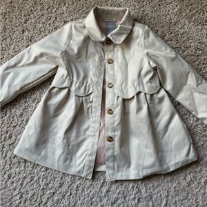 Tahari Toddler Girl 3T Tan Scallop Button Jacket